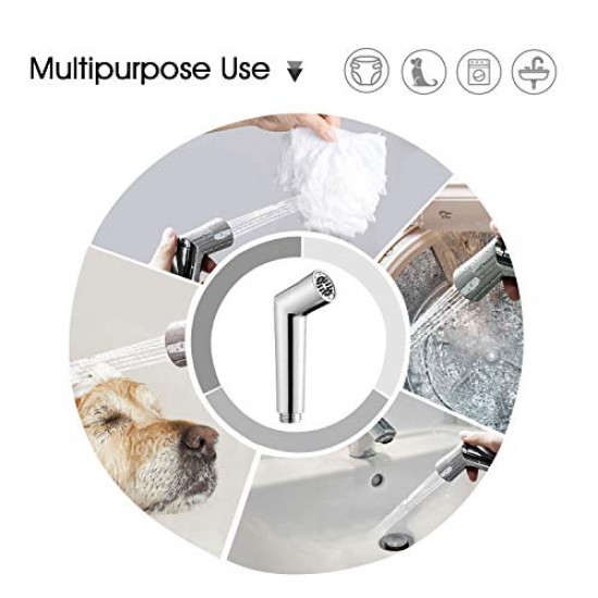 Bidet Sprayer for Toilet Handheld Sprayer Kit- Easy to Install, Great Hygiene with Less Money Spent (Chrome)
