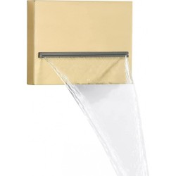 Waterfall Showerhead Tub Spout Fixtures Wall Mounted, Bathroom Multiple Uses and Large Flow, Brushed Gold