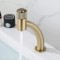 Single Handle One Hole Brass Vanity Sink Faucet, Bathroom Faucet Modern Bathroom Tap Easy Control of Cold and Hot, Brushed Gold Finish