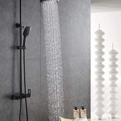 Matte Black Shower Fixtures Brass 3 Function Bathtub Shower Faucet Set Wall Mounted Exposed Shower System