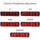 5 Inch 6-Digit LED Race Timing Clock, Running Event Gym Timer Clock for Countdown / Count Up,12/24 Hour Real Time Clock, Red