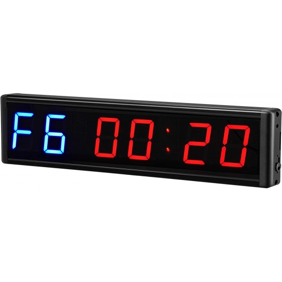 Gym Timer 3 Inch Clock Fitness Home Tabata MMA Boxing Count Down and Up with Remote