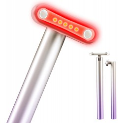 Facial Wand 4 in 1, Red Light Therapy for Face, Microcurrent Facial Device, Reduce Wrinkles, Anti-Aging Facial Massager Purple