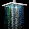 7 Colors 8 inch Square Automatic Changing LED Shower Head Bathroom Showerheads Sprinkler Chrome