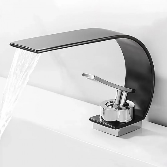 Chrome Bathroom Sink Faucet, Low Arc Modern Bathroom Faucet, Brass Single Hole Vanity Sink Faucet, Touch On Single Handle Basin Faucet Tap with 3/8” Hot and Cold Water Supply