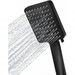 Shower Head, Shower Head High Pressure with 6 Spray Modes, Power Shower Head, Large Water Saving Shower Head Black