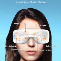 Eye Massager with Heat, Bluetooth Music Heated Massager for Migraines for Women/Men