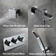 Music Shower Systems Rain Shower head LED Shower Set 4-Function Hot and Cold