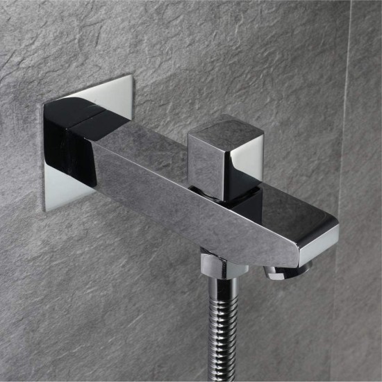 Luxurious Large Music Shower Systems LED Shower Set Recessed Rain Shower Head Bathroom Faucets Bath Mixer Thermostatic