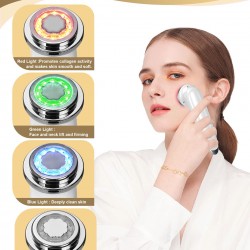 Face Massager Electric Face Lifting 4 in 1 Facial Massager Anti Aging Skin Tightening Firming Skin Care Tools White