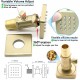 4 Body Spray Jets with Individual Shut-off Solid Brass (Upgrade) Square Shower Sprayer Massage Nozzle Wall Jets, Flow Can Be Controlled, Showerhead Can Swivel Brushed Gold