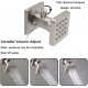 Brushed Gold Shower Jets with On Off Switch Solid Brass Shower Body Sprays 6 Pcs Massage Nozzle Wall Mount Square Body Jets Flow Can Be Controlled, Showerhead Can Swivel