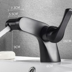 Bathroom Basin Sink Faucet Hot Cold Swivel Nozzle Mixer Brass Tap Single Handle