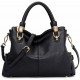 Women Genuine Leather Handbag Shoulder Purse Satchel Tote Crossbody Bag Brown