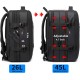 45L Expandable Travel Backpacks for Airplanes, Weekender Carry-on Backpack, 17.3” Laptop Backpack for Men & Women Black