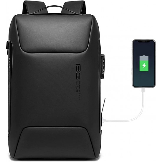 Travel Backpack Bag with USB Charging Port Lock, Sports car Concept Fashion Business Backpack Anti-Theft Laptop Backpack Blue