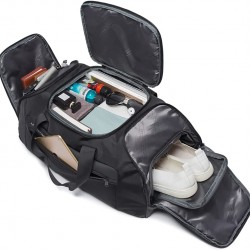 Travel Bag Carry on Weekender Bag, Laptop Backpack Notebook with Shoulder Straps, Black
