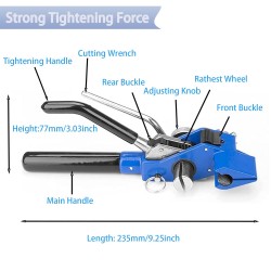 Stainless Steel Strapping Tensioner Stainless Steel Banding Tools Cable Ties Tension Cutting Fastening Hand Guided Banding Tool Strapping Gear Bander
