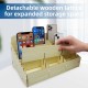 24 Grids Cell Phone Holder Classroom Pocket Chart Organizer, Wooden Storage Box Phone Calculator Holder for Classroom Office School, Desktop Compartment Phone Caddy