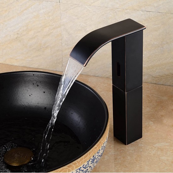 Automatic Touchless Tall Body Bathroom Sink Faucet Motion Activated Sensor Vessel Tap Mixer ORB Finishing