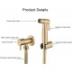 Stainless Steel Bidet Sprayer kit for Toilet, Hand Held Sprayer Shattaf Toilet Attachment for Pet Bath Personal Hygiene Bathroom Closestool, Easy to Install (Brushed Gold)