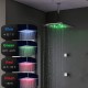 Push-Button Rain Shower System with Body Spray Jets, Chrome 12inch LED Shower Faucets Sets Complete, Use More Than One Options at A Time