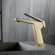 Single Handle Bathroom Sink Faucet 1-Hole Solid Brass Vanity Sink Faucet Lavatory Bathroom Faucet Gold