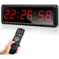 LED Display Programmable Interval Timer Wall Clock+Remote for Tabata Gym  ~ 