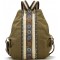 Women Canvas Backpack Daypack Casual Shoulder Bag, Vintage Heavy-duty Anti-theft Travel Backpack Army Green