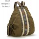 Women Canvas Backpack Daypack Casual Shoulder Bag, Vintage Heavy-duty Anti-theft Travel Backpack Army Green