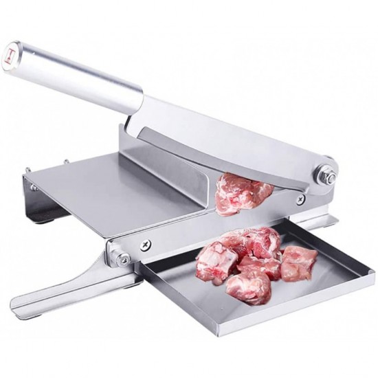 Manual Meat Slicer Meat Bone Cutter Machine Chinese Medicine Jerky Slicer Rib Chicken Fish Frozen Meat Vegetables Deli Food Slicing Machine Home Cooking Use