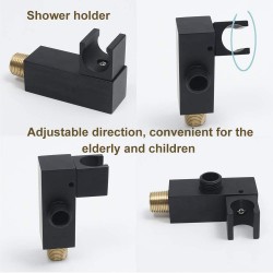 12 Inch Shower Set With Handheld Shower Head And Waterfall Bathtub Faucet Spout Wall Mounted Matte Black