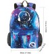 Backpack Cartoon Luminous with USB Charging Port and Lock &Pencil Case Daypack Shoulder Rucksack Laptop Bag Blue
