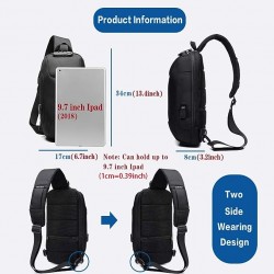 Sling Backpack USB Anti-Theft Men'S Chest Bag Casual Shoulder Bag