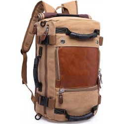 Wear-resistant Durable Backpack, Duffle Bag Travel Carry On Backpack Khaki