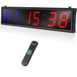 Gym Timer, Interval Clock with Ultra-Clear LED, Cross fit Timer Countdown/Up Stopwatch