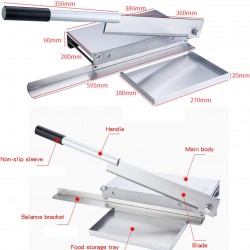 Manual Bone Cutting Machine Meat Cutting Machine Medicinal Material SlicerStainless Steel 16 Inches Suitable for Cutting Whole Chicken Spare Ribs, Pork Feet, Lamb Chops, Herbs, etc.