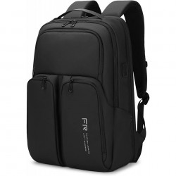 Slim Laptop Backpack Business Backpack for Men, 15.6 Inch Water Resistant with USB Charging Port, Black Computer Backpack for Work/Travel