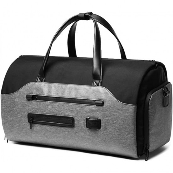 Gym Bag Backpack, Large 4 in 1 Carry-on Garment Bag Duffel Bag Suit Travel Bag Weekend Bag Flight Bag Overnight Bag with Shoes Compartment Grey