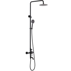 Black Shower Fixtures With 7.9'' Rainfall Shower Head And Handheld Shower,SUS304 Stainless Steel Bathtub Shower
