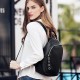 Genuine Leather Black Backpack Womens Casual Travel Ladies Daypack Multipurpose Fashion Bag Black