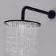 Black Shower Faucet System, 10-inch Round Rainfall Showerhead 2-way Mixer Kit with Handheld Matte Black Shower Fixtures