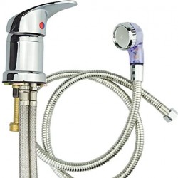 Salon Shampoo Bowl Faucet and Sprayer Kit for Shampoo Bed Bowl or Backwash Unit, Chrome
