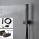 Bathroom Brass 12 Inch Rainfall Shower Faucet System Mixer Set (Oil Rubbed Bronze)
