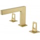 Modern Widespread Bathroom Sink Faucet in Brushed Gold 3 Hole Double Handles Lavatory Faucet Basin Mixer Tap Solid Brass
