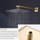 Rain Shower System Digital Display 10 Inches Shower Head, Shower Combo Set Wall Mounted Brushed Gold