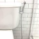 Bidet Sprayer Set for Toilet Hand held Sprayer with T-Valve, Hose and Holder - Easy to Install - Support Wall or Toilet Mount (Chrome)