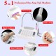 Nail Lamp UV Curing Device for Manicure Dust Extraction Vacuum Fan for Nail Design LED Light, 5 in 1 Nail Dryer Vacuum Cleaner,Nail Art Dust Collector Tool Suitable for All Ge