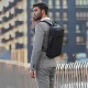 Men's Backpack Handbag Shoulder Bag Business USB Laptop Rucksack Student Casual Daypack Waterproof Polyester Black