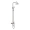 Outdoor Shower Fixtures SUS 304 Stainless Steel All Metal 3 Function Exposed Shower Faucet Set Brushed Nickel